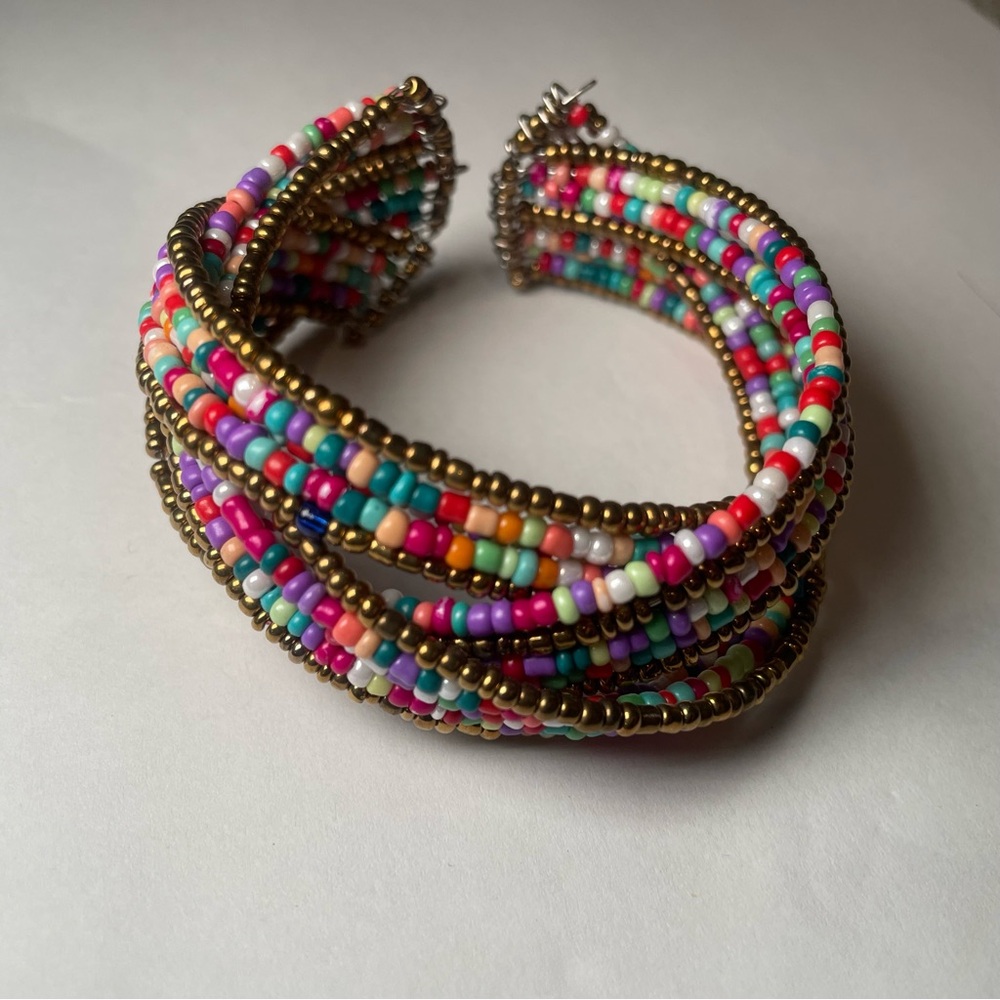 Gold Cuff Bracelet with Intricate Design